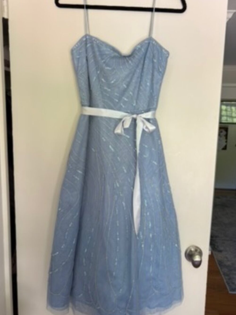 BCBG MaxAzria Mist Blue Sequin Dress size 6 NWT